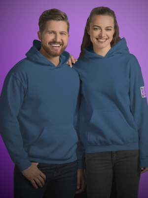 Sweat à capuche - QRCode imprimé manche