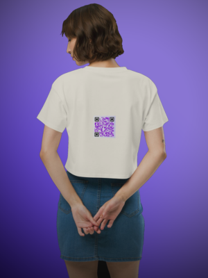Crop top pour femme - QRCode imprimé dos