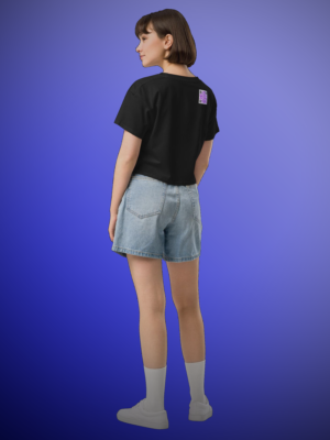 Crop top pour femme - QRCode imprimé dos