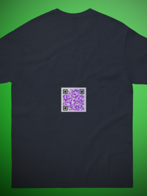 T-shirt classique unisexe - QRCode imprimé bas/dos