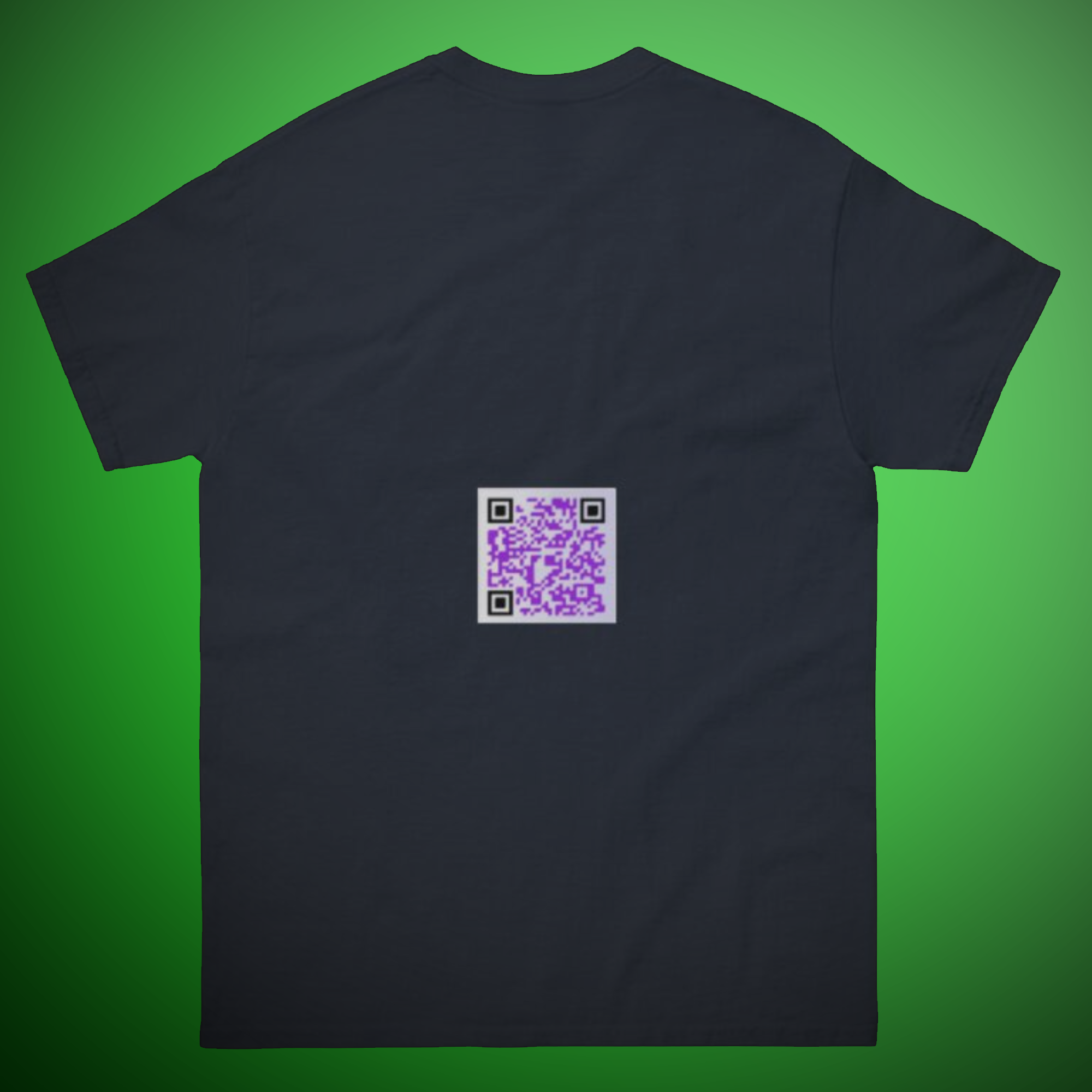 T-shirt classique unisexe - QRCode imprimé bas/dos