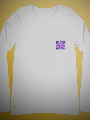 T-shirt Unisexe à Manches Longues - QRCode imprimé face