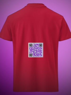 Polo piqué premium unisexe - QRCode imprimé dos