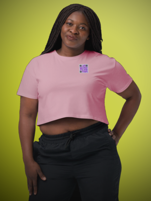 Crop top pour femme - QRCode imprimé face